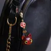 Madeira Arco-Íris Ébano Sândalo Verde Gatinho Esculpido Vaca Bebê Dormindo Sino Pingente Chaveiro Pingente de Mochila