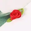 Cinta de Satén Hojosa Creativa Flor de Cinta Pequeña Rosa Hecha a Mano Accesorios para Pasador de Pelo Ropa Interior Ropa Venta al por Mayor en Stock