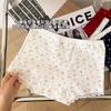 Cuecas Boxer de Algodão com Estampa Floral Retrô para Meninas 10A Algodão Antibacteriano Gancho Estendido Cintura Média Quadril Boxer Feminino