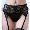 Liga de Renda lingerie sexy feminina sexy Fivela de Liga preto branco perspectiva terno de três pontos tentação