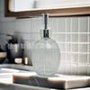 Comércio Exterior Estilo Moderno Transparente Shampoo Sabonete para o Corpo Sabonete para as Mãos Condicionador de Cabelo Vidro Cabeça de Bomba de Pressão de Vidro Frasco de Vidro