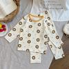 2026 Lana Elástica Algodón Puro Sin Costuras Estilo Otoño/Invierno Ropa Interior Infantil para Niñas y Niños Set de Dos Piezas Manga Larga Engrosada Ropa para Niños