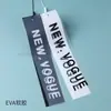 Etiquetas de Roupa Universais em Estoque para Roupas Femininas, Etiquetas Pretas e Brancas com Logo e Marca Registrada, Atacado do Fabricante, Etiquetas Eva