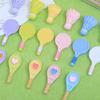 Bádminton de Dibujos Animados Miniatura Raqueta Pegamento de Crema DIY Accesorios Caseros de Resina Agujero Zapatos Zapatos Flor Pasador Cabeza