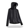 Ropa de Protección Solar UPF50 Protección UV Ropa para la Piel Sombrero de Pegamento Negro Abrigo Delgado Fresco Transpirable Ropa de Protección Solar de Verano para Mujeres