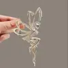 Pinza para el Cabello de Chica Elfa con Diseño Exquisito y Acabado de Alta Gama, Pinza de Tiburón Grande, Accesorio Metálico para el Cabello para la Parte Trasera de la Cabeza