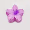 Pinza para el pelo de flor de Plumeria colorida romántica de 8 cm, Pinza de pez de cola floral fresca, Accesorio para el pelo para la parte trasera de la cabeza, Horquilla grande de moda