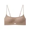 Sutiã feminino sem costura com efeito push-up e levanta seios, anti-queda, faz os seios pequenos parecerem maiores, respirável, com alças finas de glitter e lindo design nas costas