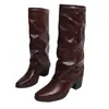 Nuevas Botas de Tacón Alto Hasta la Rodilla para Mujer Talla Grande Otoño/Invierno 2026, Estilo Vaquero Europeo y Americano