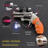 Iluminação metálica luz branca laser luz dupla tipo pistola de luz isqueiro à prova de vento isqueiro à prova de vento criativo novidade atacado transfronteiriço