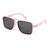 Gafas de Sol Estilo K Gm Marco Grande Doble Puente Moda Sencilla Marco Ovalado Gafas para Niños Gafas de Sol Protección Solar 131 Rt113