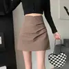 Falda Corta Irregular de Verano 2026 Nuevo Estilo con Fruncidos de Cintura Alta para Mujer, Favorecedora, Versátil, de Corte A, que se Ajusta a la Cadera