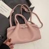 Moda de Primavera y Verano Estilo Simple de Alta Gama Plisada Portátil Bolsa de Canasta de Verduras para Mujer Estilo Coreano Combinable Elegante Bolso Bandolera para Viaje