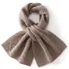 Colección otoño/invierno nueva, estilo coreano, diseño calado, 100% cachemira pura, bufanda unisex gruesa y cálida con diseño perforado