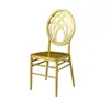 Silla Redonda Dorada con Nudo de Bambú Silla con Nudo de Bambú para Banquete de Boda al Aire Libre Silla con Nudo de Bambú Hotel Restaurante Respaldo Silla Fénix Otro