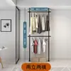 Cabide de Porta para Roupas e Chapéus com Armazenamento Estreito, Haste de Suporte de Chão ao Teto, Cabideiro para Armazenamento no Chão da Entrada