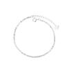Pulsera de anillo de color plata para mujer, diseño de nicho de verano, moderna, sencilla, con cuerda de mano, joyería brillante de viento frío.