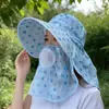 Nuevo sombrero agrícola de protección solar para recoger té en verano para mujeres, máscara que cubre la cara, sombrero de sol con protección UV para mujeres que montan y trabajan