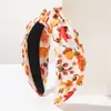 La Diadema de Elementos de Acción de Gracias Más Popular de Amazon Tela con Estampado de Pavo Hoja de Arce Diamante con Perlas Moda Accesorios para el Cabello de Vacaciones