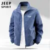 Nueva Chaqueta de Otoño 2025 para Hombre con Cuello Alto Moda Simple Versátil Holgada Transpirable Ligera #