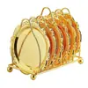 Posavasos de Metal para Cócteles Clásicos Estilo Europeo Vintage Chapado en Oro Chapado en Plata Aleación de Zinc Posavasos Decoración para Vino