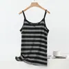 Nueva camisola de rayas de verano en tejido modal, fresca y cómoda, corte holgado, talla grande, adelgazante, top versátil sin mangas