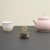Bolsa de la Suerte Quemador de Incienso de Aleación Mascota de Té Lindo Soporte de Incienso de Resina Hogar Dormitorio Fragancia Duradera Quemador de Aromaterapia de Osmanthus