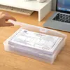 Caja de Almacenamiento Pequeña con Etiqueta para Recibos de Factura, Organizador de Recibos, Caja de Almacenamiento Transparente