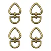 2 Llaveros de Aleación Corazón de Melocotón Accesorios DIY Hebillas para Joyería Hebillas para Bolsos Llaveros con Anilla de Resorte Llaveros al por Mayor Hebillas para Equipaje