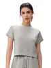 Nova Camiseta Esportiva Casual para Mulheres Primavera e Verão, Gola Redonda, Solta, Respirável, Manga Curta para Fitness Corrida, Top de Yoga Nude