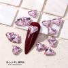 Rhinestones Rosa Sakura con Base Puntiaguda para Uñas, Rhinestones de Forma Irregular, Decoraciones para Uñas, Rhinestones para Uñas de Diamante K9 Mariposa Corazón Venta al por Mayor