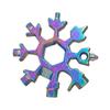 Llave de copo de nieve multifuncional, herramienta de acero, hexagonal octagonal, portátil, 18 en 1, mini llave universal