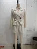 Comercio exterior transfronterizo 2026 nuevo conjunto de moda para mujer chaleco de doble botonadura con cinturón + pantalones cortos casuales de cintura elástica