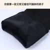 Pantalones para Mujer Otoño e Invierno para Mujer de Mediana Edad y Mayores con Forro de Polar Cintura Alta Rectos Casuales Pantalones Negros Engrosados para Mujer