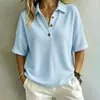 Moda Femenina Casual Suelta de Manga Corta de Verano 2026 Estilo Europeo y Americano Camiseta Elegante Diaria para Mujer