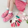 Calcetines para niños de malla fina transpirable de primavera y verano, calcetines para niñas de color caramelo de dibujos animados, calcetines para bebé