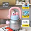 Botella de Agua de Plástico de Gran Capacidad para Niños con un Diseño Elegante, Taza de Popote Popular para Niños y Niñas, Personalizable para Estudiantes de Primaria
