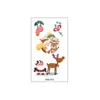 Novos Adesivos de Tatuagem de Vela Pequenos para Transferência com Água Festa de Natal Animal Papai Noel Tatuagens Removíveis para Crianças