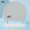 Gorro de natación de silicona con logo grande para hombres y adultos con pelo largo, gorro de natación con protección para los oídos para mujeres, impermeable, profesional, para niños
