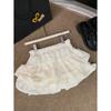 Saia de Renda Estilo Bailarina Branca Ins para Mulheres Petite Cintura Alta Modeladora Look Doce Estilo A Saia Fofa