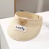 Sombrero para el Sol para Bebé Sombrero Protector Solar para Bebé Sombrero de Paja para Niños Lindo Oso Niños y Niñas Verano Sombrero para el Sol Vacío