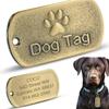 Joyería Redonda de Bronce Antiguo con Huella de Pie de Venta Caliente Transfronteriza, Placa de Identificación de Moda, Colgante para Collar de Mascota, Grabado, Identidad Anti-Pérdida