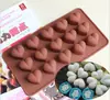 Molde de chocolate artesanal DIY em formato de coração, molde de silicone 3D de 15 peças em formato de coração para cubos de gelo, sabonetes artesanais e moldes de bolo