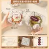 Caja de Embalaje Transparente para Pastel Tiramisú Caja de Embalaje Cuadrada Desechable para Mousse Rebanada de Queso Tenedor Cuatro Pulgadas