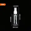 Frasco Pulverizador Transparente de PET Frasco Pulverizador de Tônico para Viagem 50ml Frasco Plástico Recarregável Frasco Pulverizador de Névoa Fina para Tônico