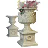 Vila Castelo Estilo Europeu Propriedade Personalizada Arte Clássica Caixa de Flores de Arenito Escultura Grande Vaso de Flores Processamento