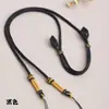 Cordão para Pingente de Contas Dzi Cruzadas Corda de Colar com Fecho de Peixe Dourado Cordão Duplo com Contas de Transferência de Cera de Abelha Turquesa Vermelha do Sul