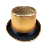 Sombreros de copa de tela compuesta de EVA dorada estampada hechos a medida por el fabricante, Sombreros Lincoln para actuación en escenario, Sombreros de mago dorados y plateados dorados estampados