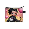 Bolsa de monedas de dibujos animados Miss Betty Estampado LOVE Cierre de cremallera Almacenamiento Bolsa pequeña Portátil para niñas Llavero para monedas Venta al por mayor