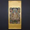 Caligrafía y Pintura Antigua, Thangka Negro y Dorado, Pintura de Entrada de Tara Blanca, Estatua de Buda, Pintura del Salón Central, Ya Enmarcado, Buda de Xizang, Thangka del Buda de la Medicina